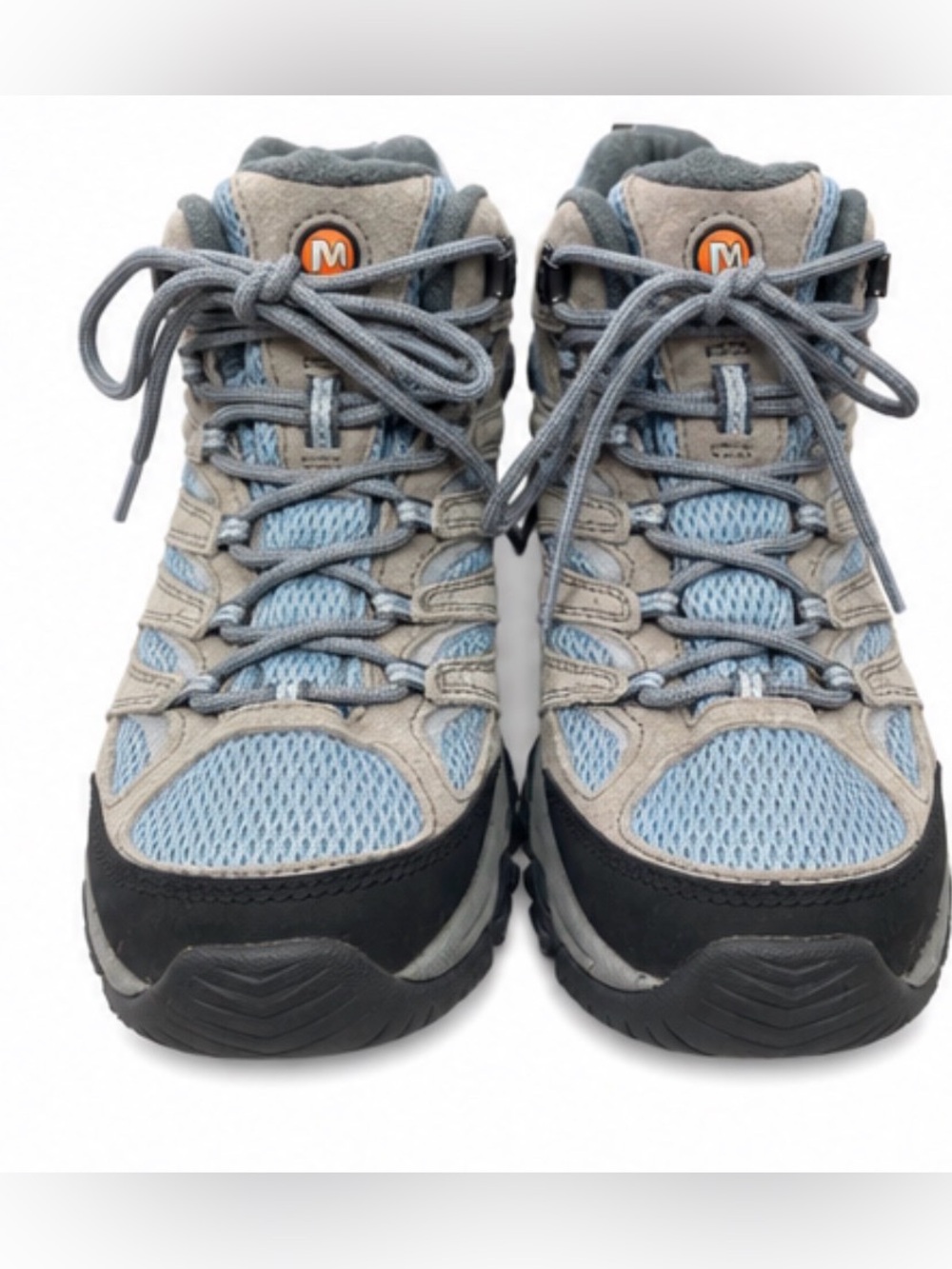 Merrell Moab 3 Mid Waterproof Hiking Boots Women’s 8 Gray Blue Vibram J036328 - Picture 4 of 5